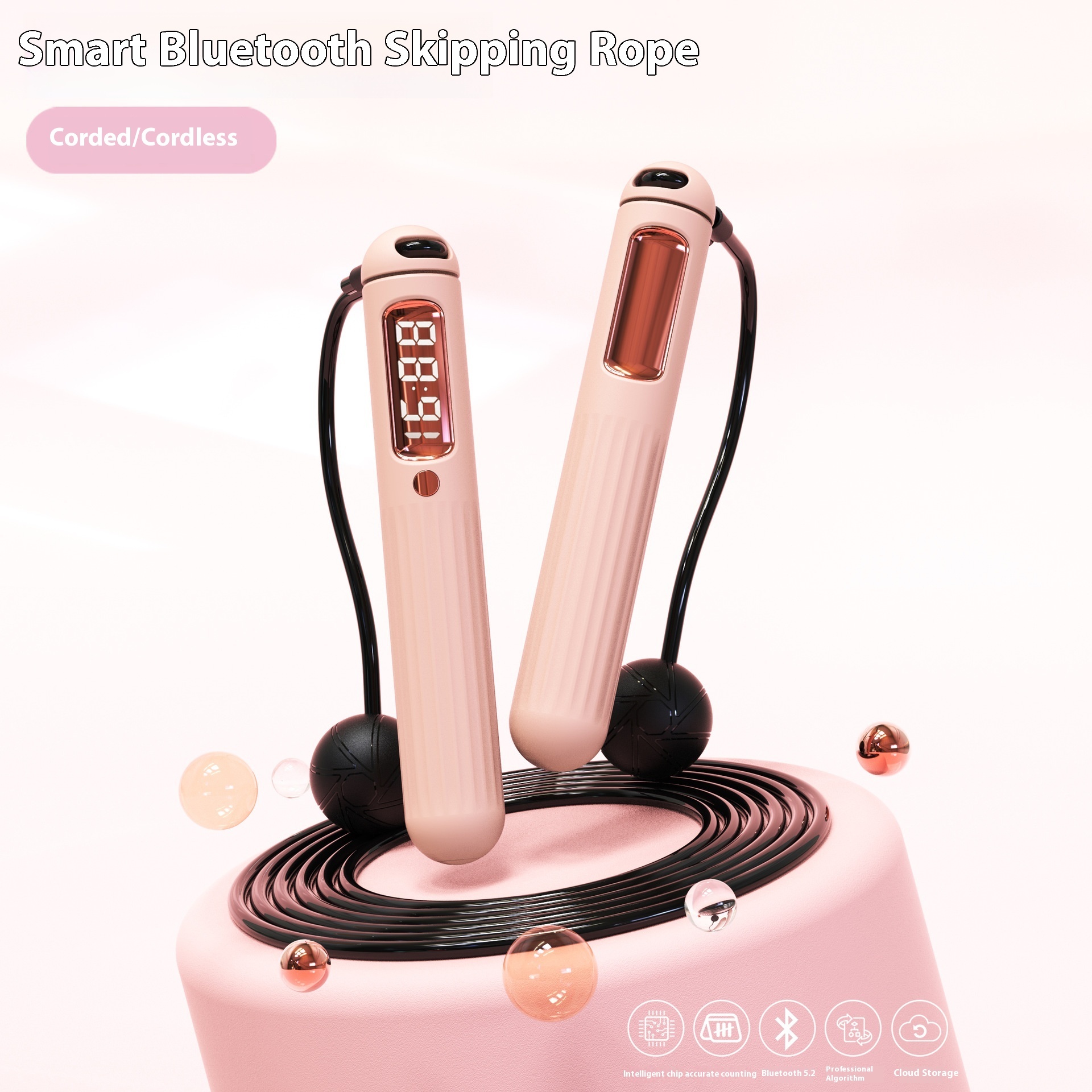 Smart Bluetooth Skipping Rope with Counter & Weighted Fitness Ball - Image 2