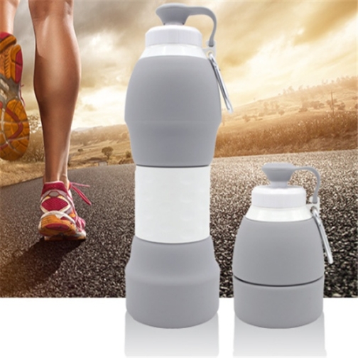 Silicone Folding Water Bottle – Portable Collapsible Sports Bottle for Travel & Outdoor Use