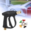 4000 PSI High-Pressure Washer Gun with Foam Spray Short Wand