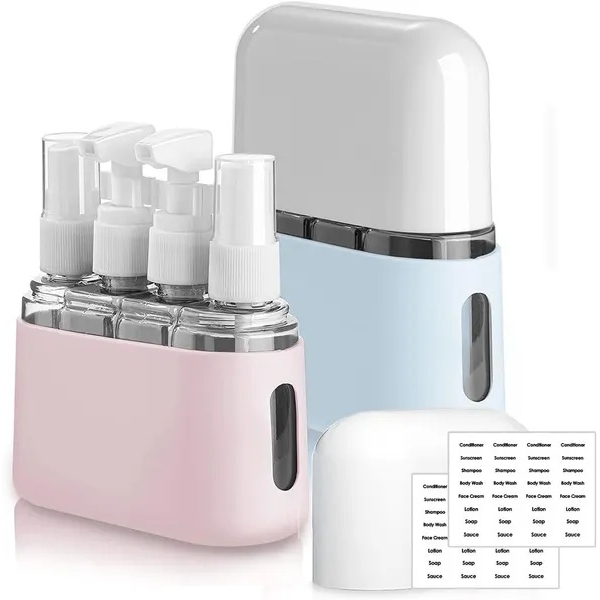 8-Pack TSA Approved Travel Bottle Set for Toiletries & Cosmetics