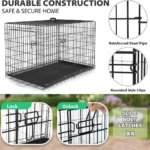 18,24,30,36,42,48" Dog Crates for Large Dogs Folding Mental Crates Dog Kennels
