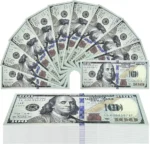 100 pcs Dollar Bills Prop Toys Money Bank Film Cash Paper $10,000 Movie - Image 3