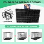 18,24,30,36,42,48" Dog Crates for Large Dogs Folding Mental Crates Dog Kennels - Image 2