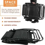 2-Pack of Outdoor Reclining Chairs Zero Gravity Chair Patio Pool Lounge Chairs - Image 3