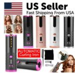 Cordless Automatic Hair Curler with LCD Display | Ceramic Rotating Curling Iron & Hair Waver | Rechargeable Wireless Styling Tool - Image 2