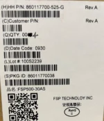 FSP500-30AS Flex 500W Power supply 100-240V AC for Intel Ghost Canyon NUC's - Image 4